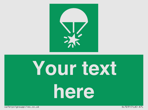 Custom sign safe condition Rocket parachute flare